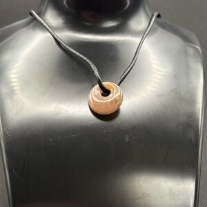 🍑 Peach Aventurine Donut Pendant Necklace 🍑